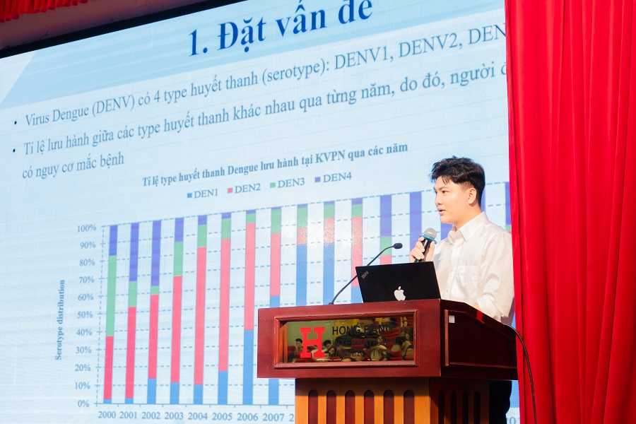 ThS. Nguyễn Hoàng Duy, bộ môn sinh học di truyền báo cáo kết quả nghiên cứu
