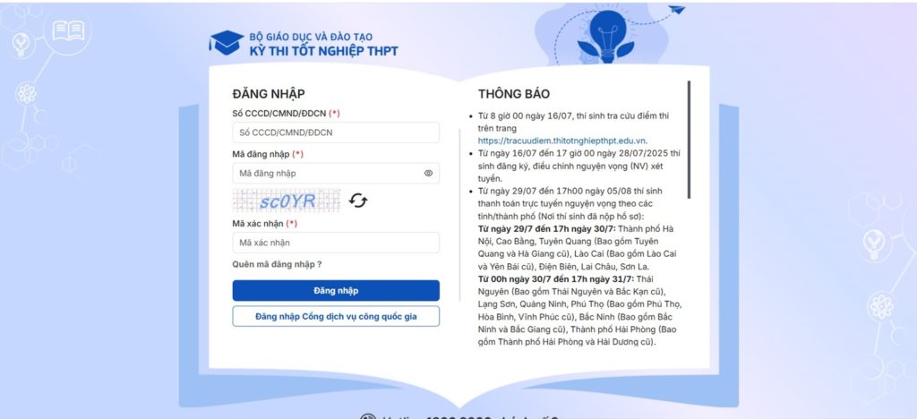 Các bước thanh toán lệ phí xét tuyển 88vv năm 2025