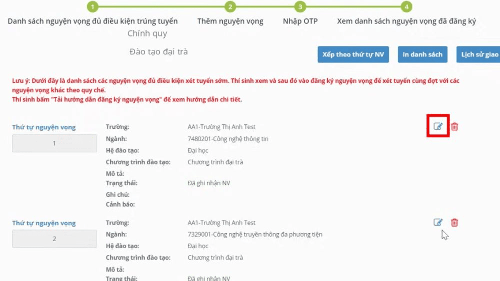 Thí sinh có thể sửa 88vv23.com 88vv