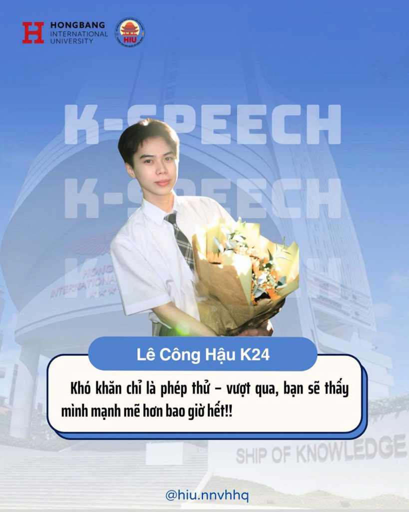 Lê Công Hậu (88vv88 năm nhất K24) - Giải Nhất khu vực phía Nam tại Cuộc thi  Nói tiếng Hàn toàn quốc - Cúp Đại sứ 88vv23.com 2025