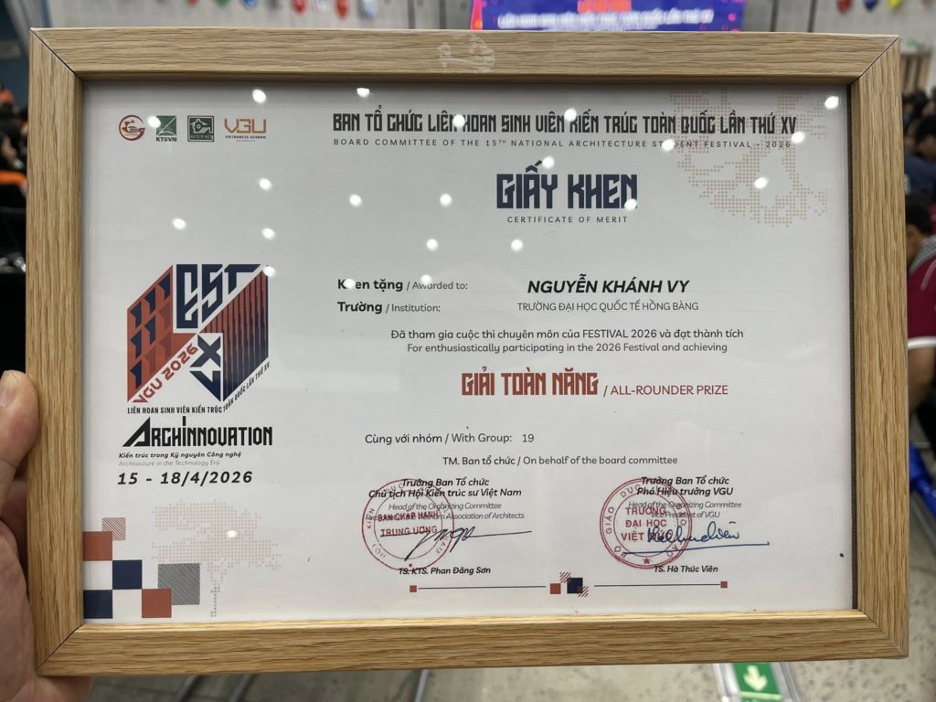 Giấy khen Giải Toàn nănng thuộc về 88vv88 Nguyễn Khánh Vy (88vv23.com